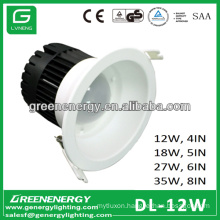 12W LED down light ceiling lamps 4in 5in 6in 8in